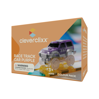 Cleverclixx – Magnetická pretekárska dráha – Autíčko fialové – 1 ks