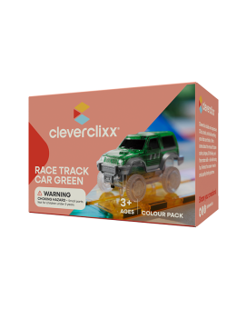 Cleverclixx – Magnetická pretekárska dráha – Autíčko zelené – 1 ks