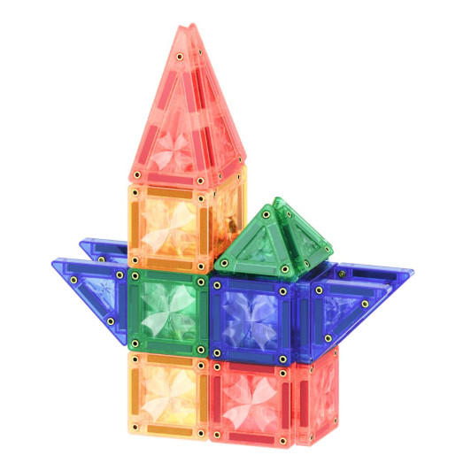 Cleverclixx – Magnetická stavebnica Mini Tiles Pack Intense – 28 ks