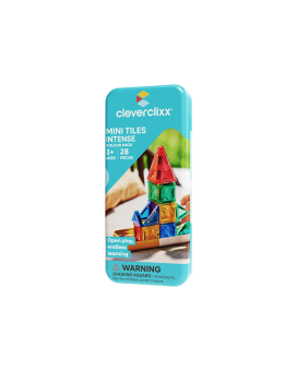 Cleverclixx – Magnetická stavebnica Mini Tiles Pack Intense – 28 ks