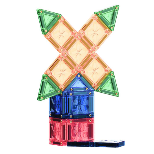 Cleverclixx – Magnetická stavebnica Mini Tiles Pack Pastel – 28 ks