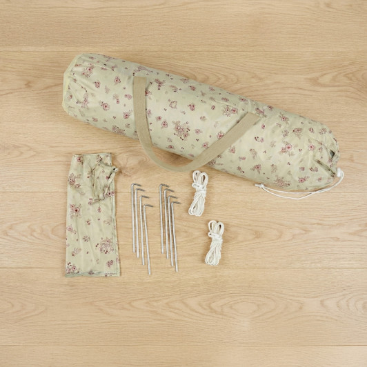 Bieco – Plážový stan s rýchloupínacím systémom a UV ochranou 80+ – vintage flowers